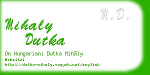 mihaly dutka business card