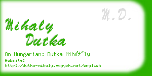 mihaly dutka business card